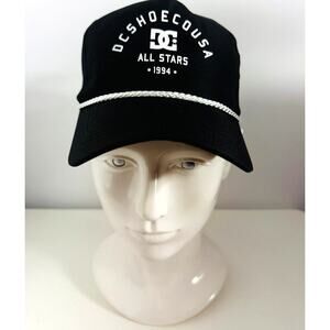 DC Shoe Co. USA Allstar Decorative Adjustable Hat Rare New With Tags Black